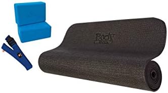 4-Piece Yoga Kit, (1) 72 in. x 1/4 in. Fitness Mat, (2) Purple Blocks, (1) 6 ft. Exercise Strap - Beginner Set for Home Fitness & Gym Workouts