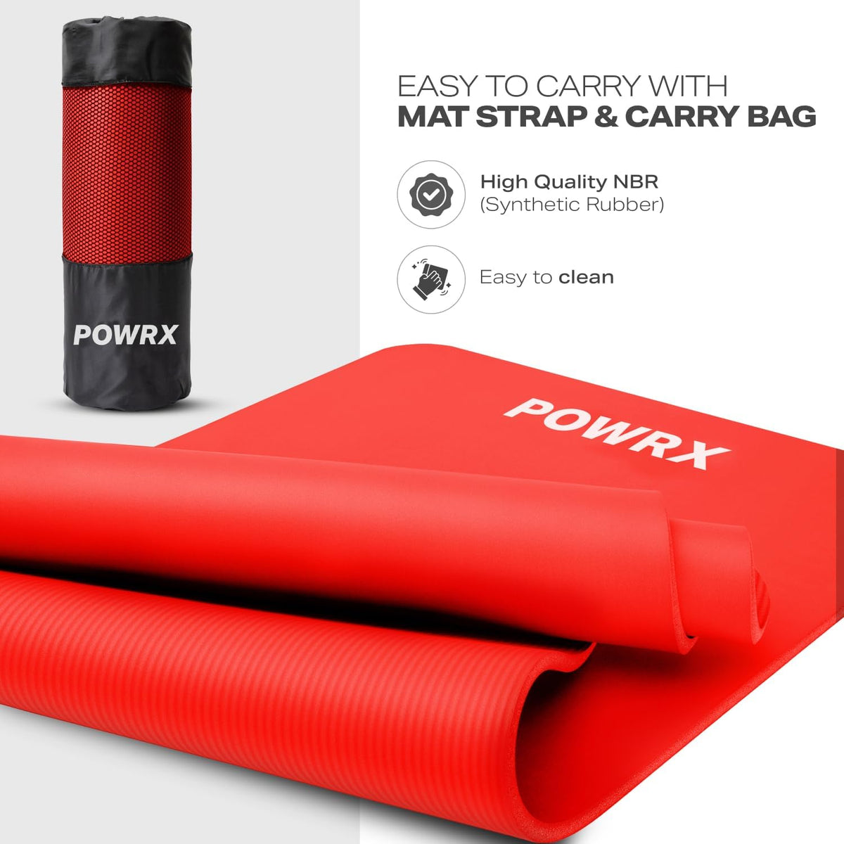Yoga Mat Thick | Exercise Mat 1/2" - 3 Widhts with Carrying Strap and Bag | Non-Slip Workout Mat for Women Men Home Fitness Stretching Pilates Gymnastics Floor Gym Equipments