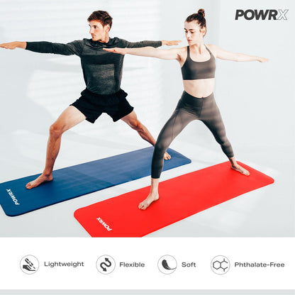 Yoga Mat Thick | Exercise Mat 1/2" - 3 Widhts with Carrying Strap and Bag | Non-Slip Workout Mat for Women Men Home Fitness Stretching Pilates Gymnastics Floor Gym Equipments