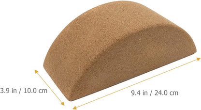 Yoga Training Blocks Set, Nonslip Cork Half-moon Balance Bricks for Core Muscle Exercise, Sturdy Yoga Prop for Stability and Balance Fitness at Home