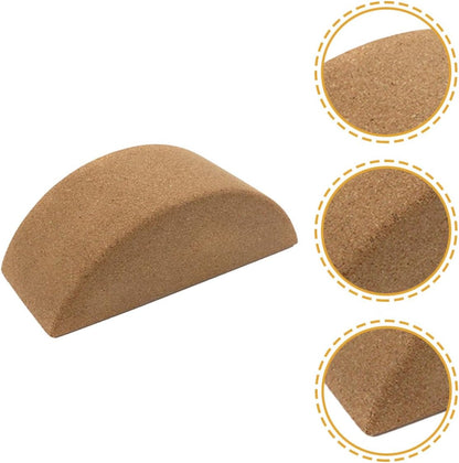 Yoga Training Blocks Set, Nonslip Cork Half-moon Balance Bricks for Core Muscle Exercise, Sturdy Yoga Prop for Stability and Balance Fitness at Home