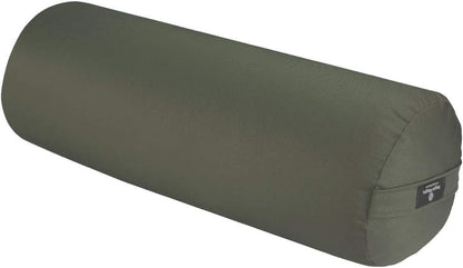 Round Yoga Bolster - Firm Round Shape, Higher Profile, Great Under Knees, Soft Support, Handmade in The USA