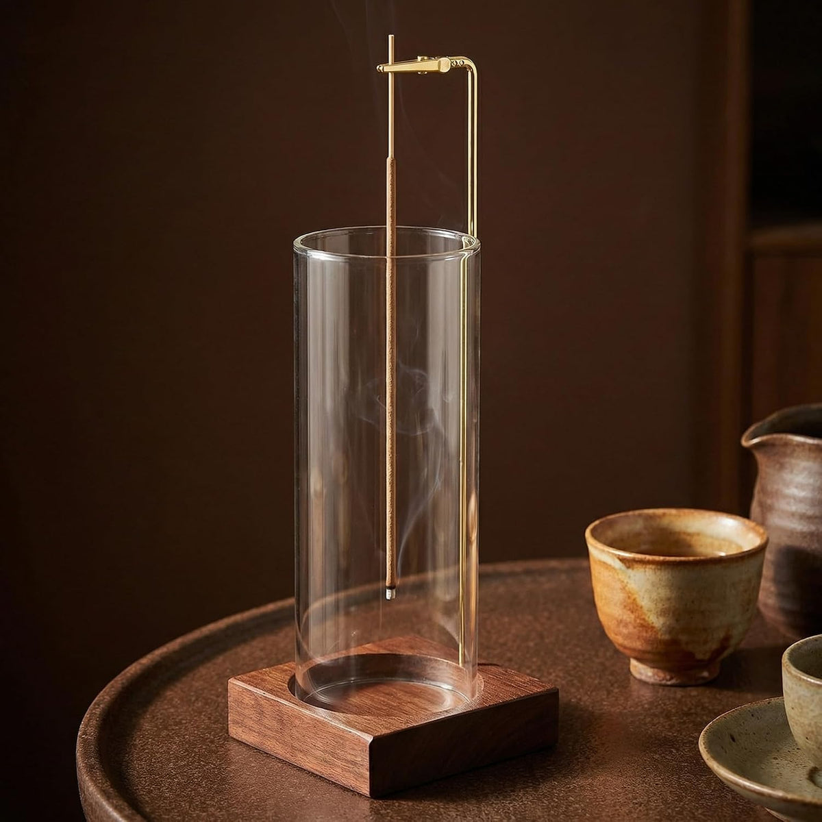 Incense Holder,Wooden Incense Holder for Sticks (Brown)