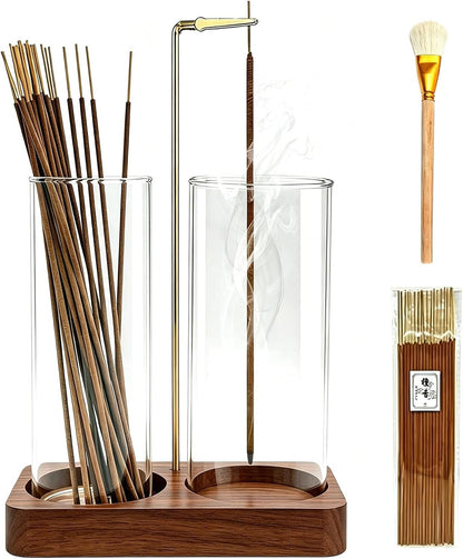Incense Holder,Wooden Incense Holder for Sticks (Brown)