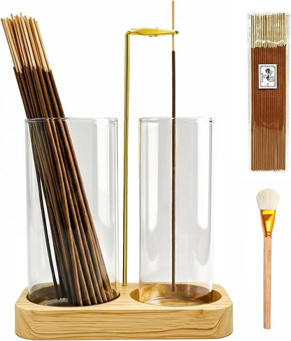 Incense Holder,Wooden Incense Holder for Sticks (Brown)
