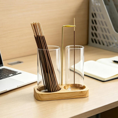 Incense Holder,Wooden Incense Holder for Sticks (Brown)