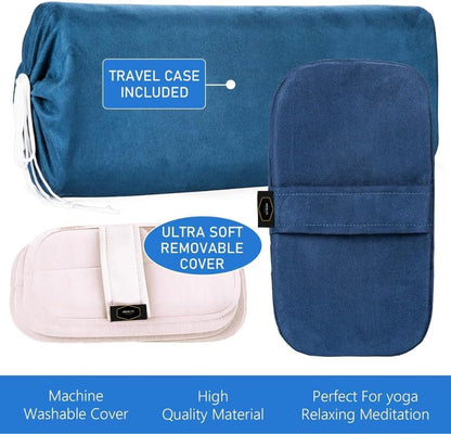 Yoga Bolster Pillow – Firm Rectangular Cushion for Restorative Yoga, Back & Hip Support, Meditation & Physical Therapy, Washable Cover with Carry Handle