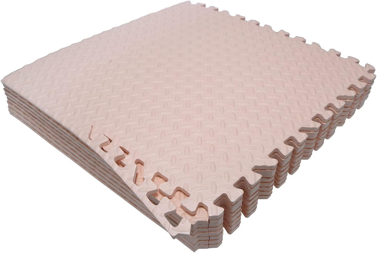 8X(32 Sqft) Pink Gym Floor Mat 24x24 EVA Foam Interlocking Exercise Fitness Puzzle Floor Gym Yoga Mat Workout Pad [P/N: MTET-HOME012-8PC]