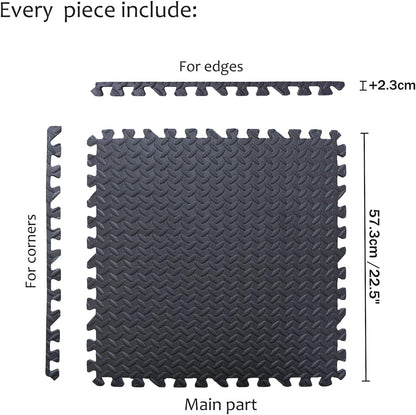 8X(32 Sqft) Pink Gym Floor Mat 24x24 EVA Foam Interlocking Exercise Fitness Puzzle Floor Gym Yoga Mat Workout Pad [P/N: MTET-HOME012-8PC]