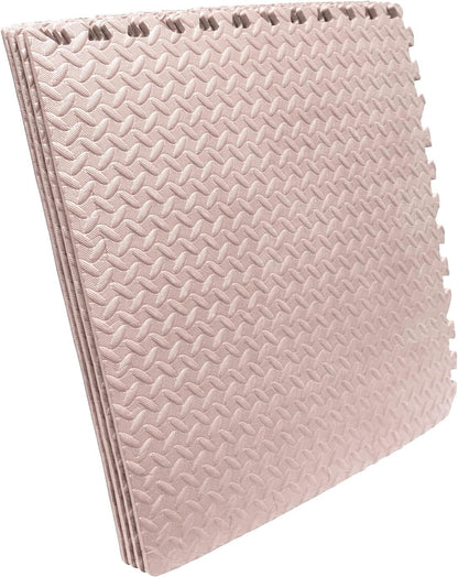 8X(32 Sqft) Pink Gym Floor Mat 24x24 EVA Foam Interlocking Exercise Fitness Puzzle Floor Gym Yoga Mat Workout Pad [P/N: MTET-HOME012-8PC]