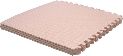 8X(32 Sqft) Pink Gym Floor Mat 24x24 EVA Foam Interlocking Exercise Fitness Puzzle Floor Gym Yoga Mat Workout Pad [P/N: MTET-HOME012-8PC]