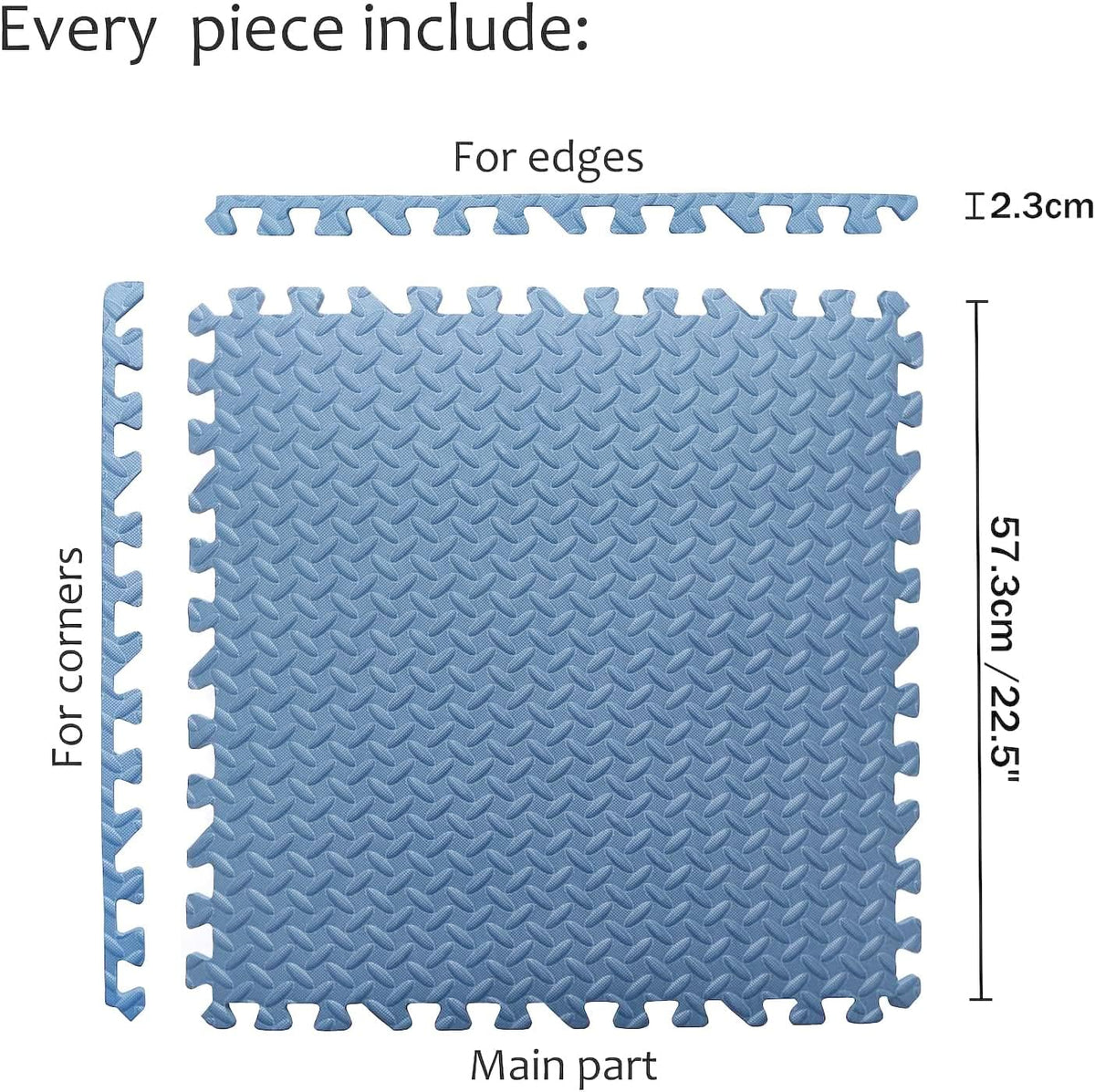 8X(32 Sqft) Pink Gym Floor Mat 24x24 EVA Foam Interlocking Exercise Fitness Puzzle Floor Gym Yoga Mat Workout Pad [P/N: MTET-HOME012-8PC]