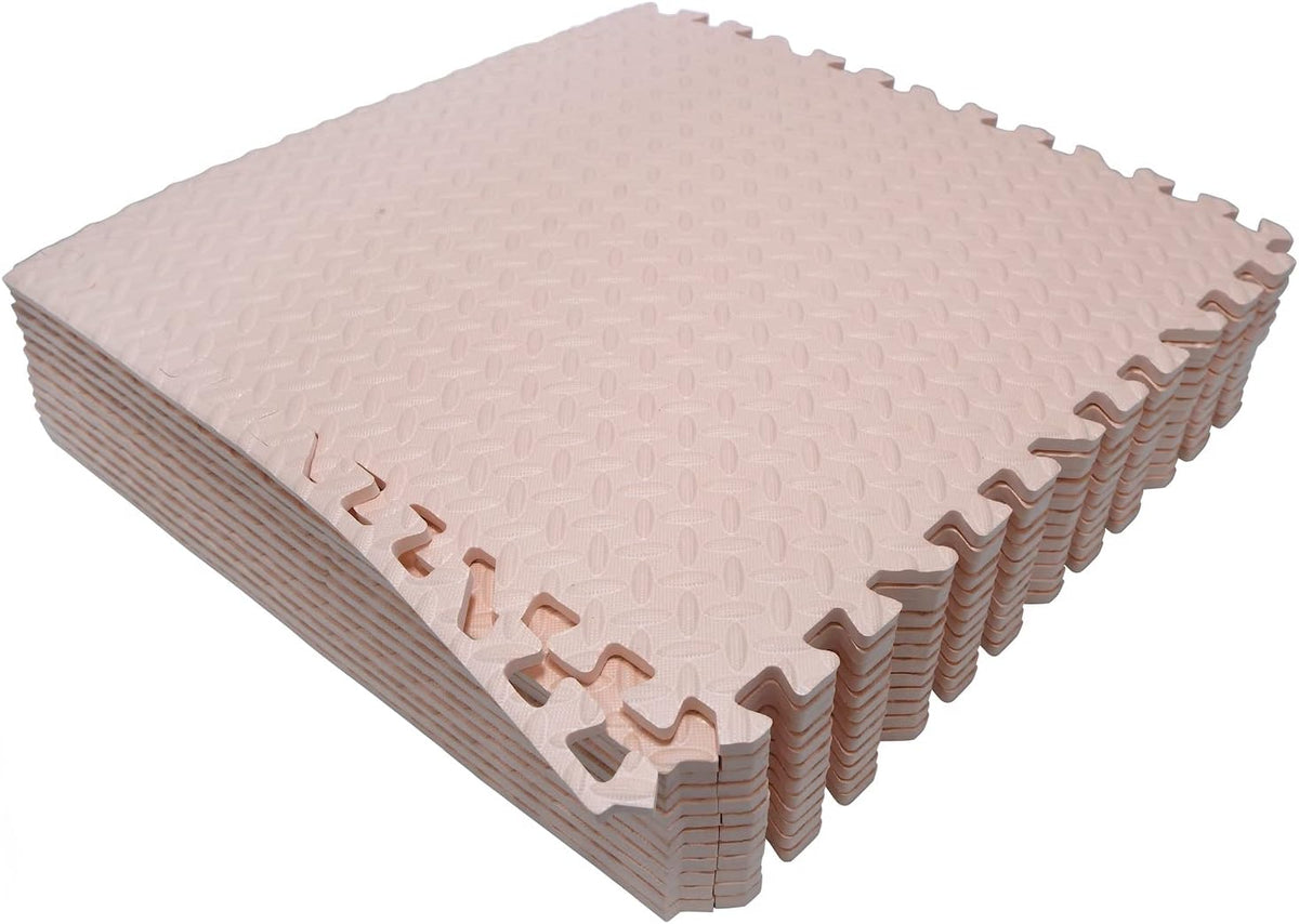 8X(32 Sqft) Pink Gym Floor Mat 24x24 EVA Foam Interlocking Exercise Fitness Puzzle Floor Gym Yoga Mat Workout Pad [P/N: MTET-HOME012-8PC]