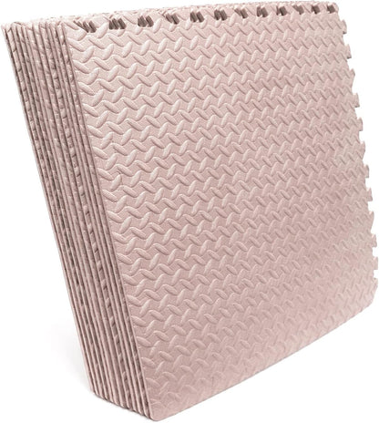 8X(32 Sqft) Pink Gym Floor Mat 24x24 EVA Foam Interlocking Exercise Fitness Puzzle Floor Gym Yoga Mat Workout Pad [P/N: MTET-HOME012-8PC]