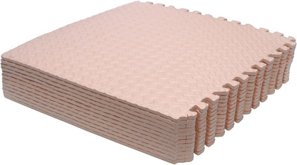 8X(32 Sqft) Pink Gym Floor Mat 24x24 EVA Foam Interlocking Exercise Fitness Puzzle Floor Gym Yoga Mat Workout Pad [P/N: MTET-HOME012-8PC]