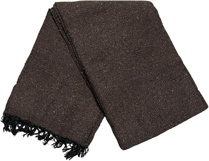 Open Road Goods Solid Color Mexican Yoga Blanket – Large Handwoven Throw for Yoga, Beach, Camping or Home – Soft and Durable Cotton Blend