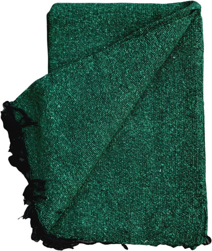 Open Road Goods Solid Color Mexican Yoga Blanket – Large Handwoven Throw for Yoga, Beach, Camping or Home – Soft and Durable Cotton Blend