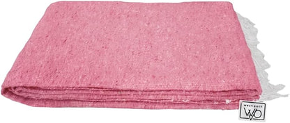 Open Road Goods Solid Color Mexican Yoga Blanket – Large Handwoven Throw for Yoga, Beach, Camping or Home – Soft and Durable Cotton Blend