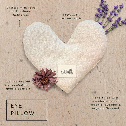 Weighted Heart Eye Pillow & Eye Mask - Gift for Women, First Light
