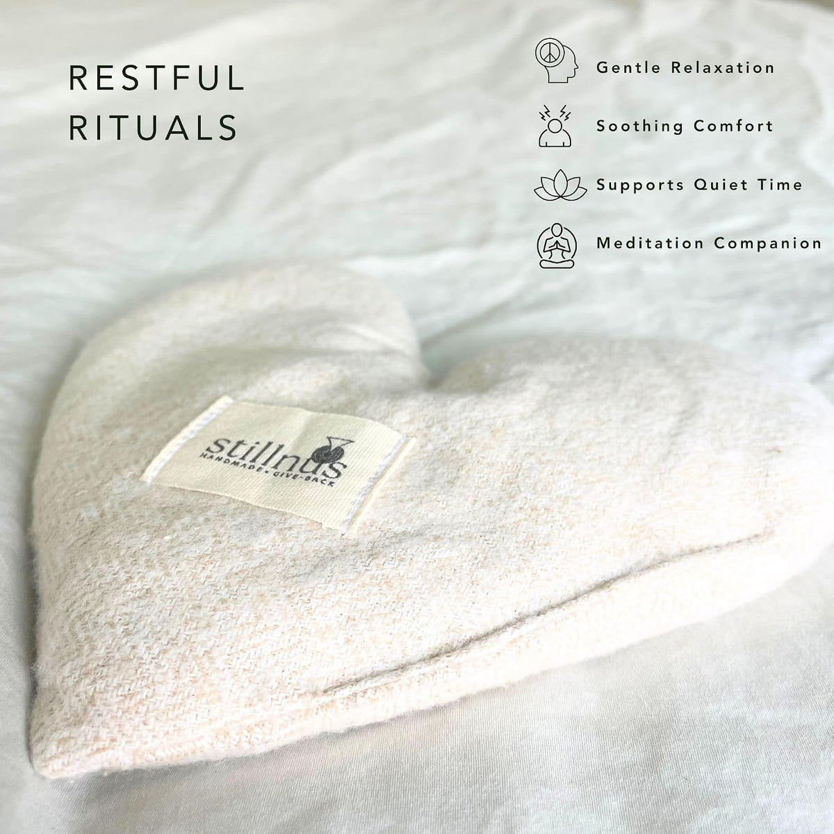 Weighted Heart Eye Pillow & Eye Mask - Gift for Women, First Light