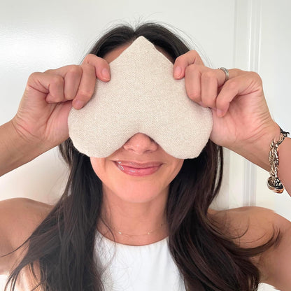 Weighted Heart Eye Pillow & Eye Mask - Gift for Women, First Light