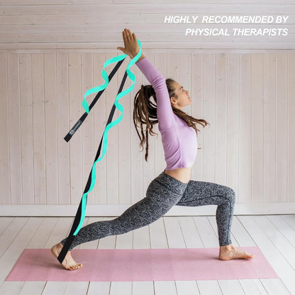 Premium Durable Stretch Straps with Loops, Stretching Strap for Physical Therapy, Multi-Loop Yoga Strap Fitness Exercise Strap for Yoga, Pilates, Dance, Flexibility&Exercise