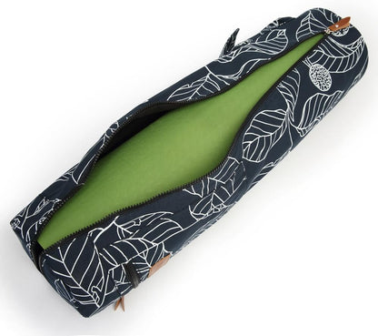 Yoga Mat Bag for Women & Men, Full-Zip Canvas Pilates Bag with Pockets