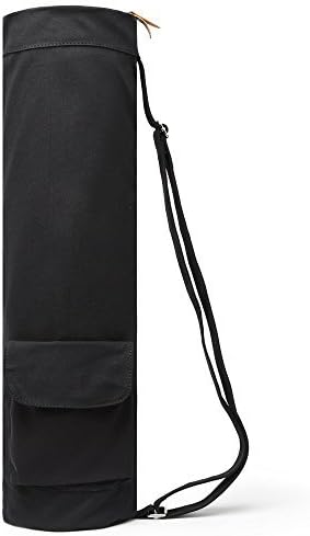 Yoga Mat Bag for Women & Men, Full-Zip Canvas Pilates Bag with Pockets