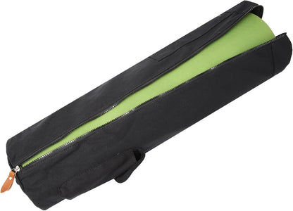 Yoga Mat Bag for Women & Men, Full-Zip Canvas Pilates Bag with Pockets