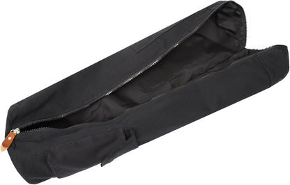 Yoga Mat Bag for Women & Men, Full-Zip Canvas Pilates Bag with Pockets