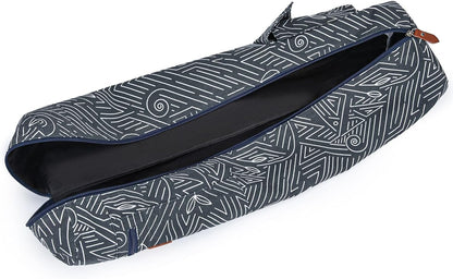 Yoga Mat Bag for Women & Men, Full-Zip Canvas Pilates Bag with Pockets