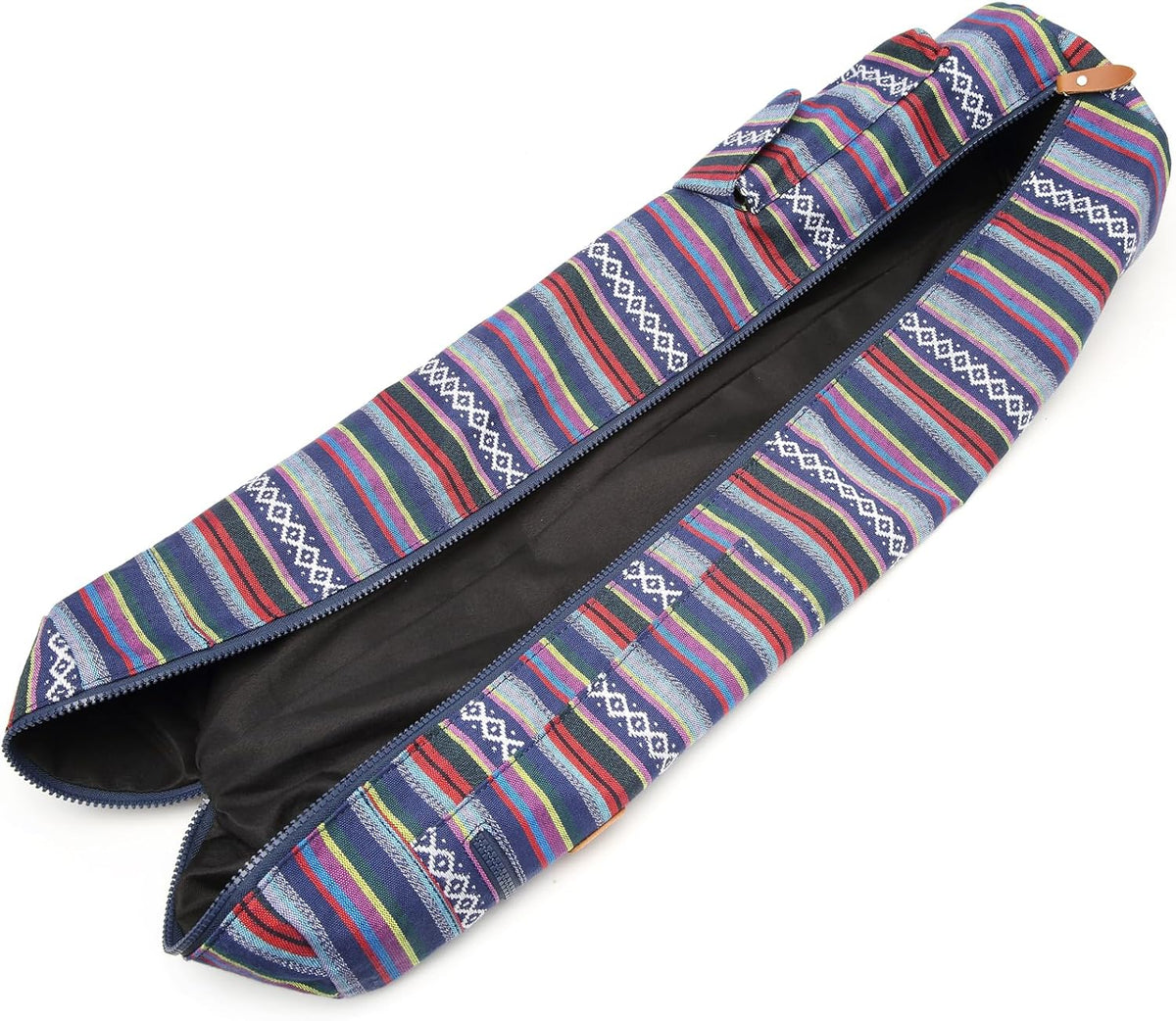 Yoga Mat Bag for Women & Men, Full-Zip Canvas Pilates Bag with Pockets
