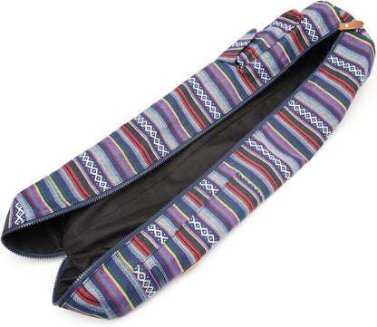 Yoga Mat Bag for Women & Men, Full-Zip Canvas Pilates Bag with Pockets