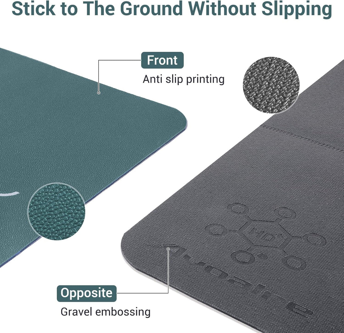 Yoga Mat Foldable - Textured Non Slip Exercise Mat -Travel Lightweight Hot Yoga Mat with Carry Bag for Pilates & Home Workouts (72"L x 24"W x 3mm Thick)