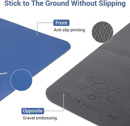 Yoga Mat Foldable - Textured Non Slip Exercise Mat -Travel Lightweight Hot Yoga Mat with Carry Bag for Pilates & Home Workouts (72"L x 24"W x 3mm Thick)