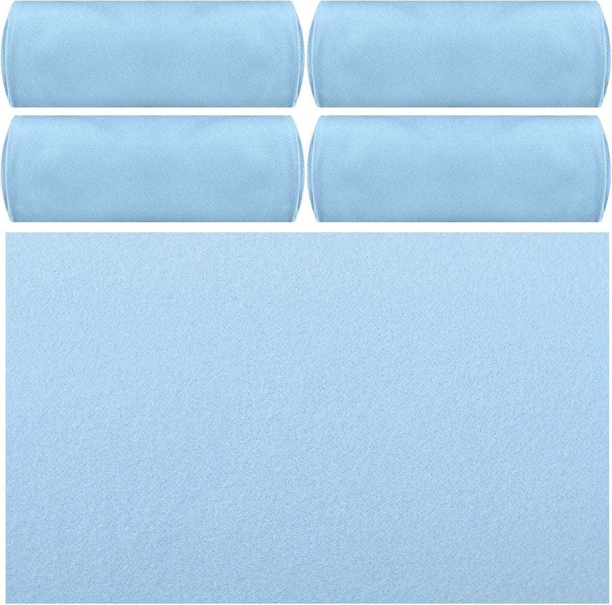4 Pack 72 x 24 Inch Non Slip Microfiber Yoga Mat Towels, Light Grey
