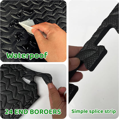 3x6 Feet Interlocking Foam Floor Mats (18-Pack) - 0.4"（10mm Thick Gym Mats for Home Workouts, Exercise & Play - Puzzle Tiles for Home Gym, Yoga, Kids Area.