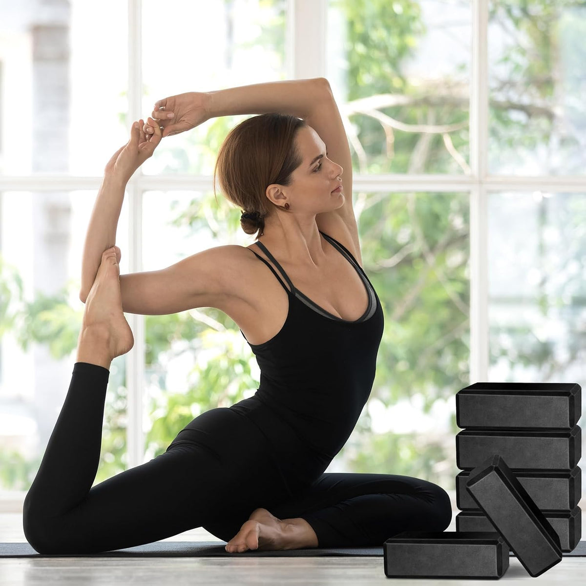 20 Pcs Foam EVA Yoga Blocks Lightweight Non-slip Supportive Foam Blocks Yoga Prop Accessories for Pilates, Stretching and Meditation, Men and Women Yogi