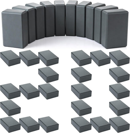 20 Pcs Foam EVA Yoga Blocks Lightweight Non-slip Supportive Foam Blocks Yoga Prop Accessories for Pilates, Stretching and Meditation, Men and Women Yogi