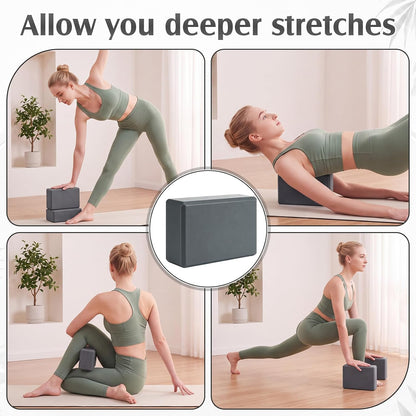 20 Pcs Foam EVA Yoga Blocks Lightweight Non-slip Supportive Foam Blocks Yoga Prop Accessories for Pilates, Stretching and Meditation, Men and Women Yogi