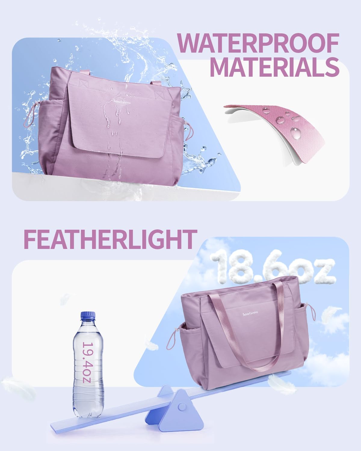 Yoga Mat Bag Waterproof Tote Gym Bag Mat Carrier W/Wet Pocket
