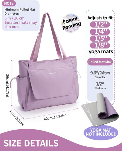 Yoga Mat Bag Waterproof Tote Gym Bag Mat Carrier W/Wet Pocket