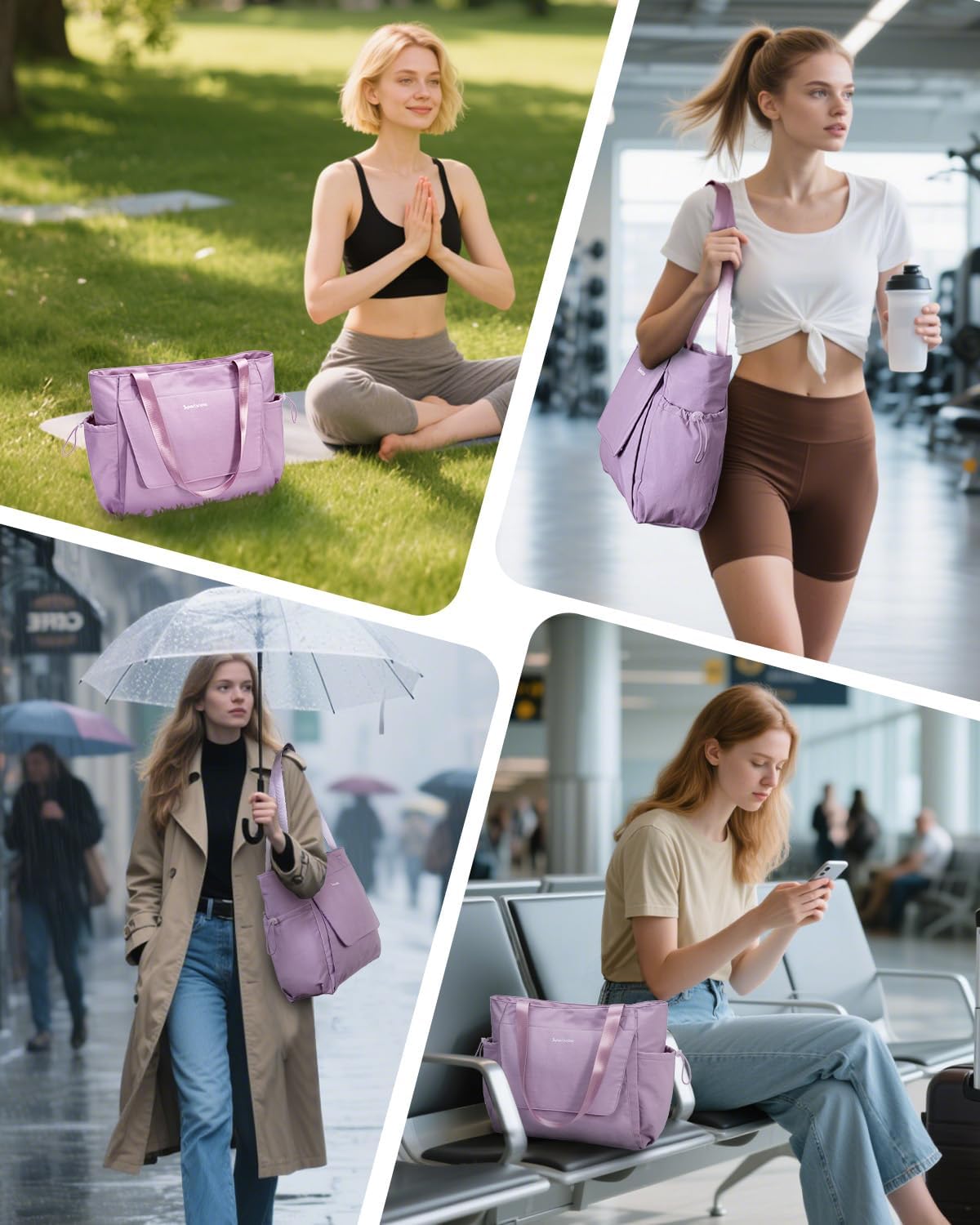 Yoga Mat Bag Waterproof Tote Gym Bag Mat Carrier W/Wet Pocket