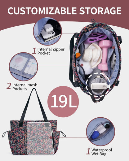 Yoga Mat Bag Waterproof Tote Gym Bag Mat Carrier W/Wet Pocket