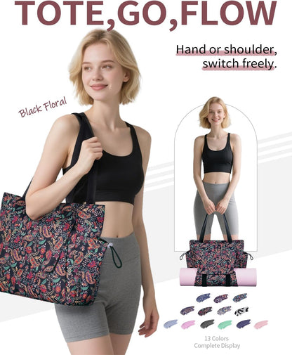 Yoga Mat Bag Waterproof Tote Gym Bag Mat Carrier W/Wet Pocket