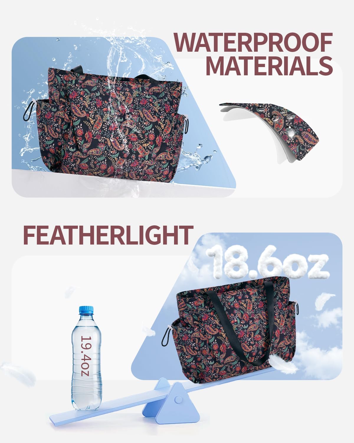 Yoga Mat Bag Waterproof Tote Gym Bag Mat Carrier W/Wet Pocket