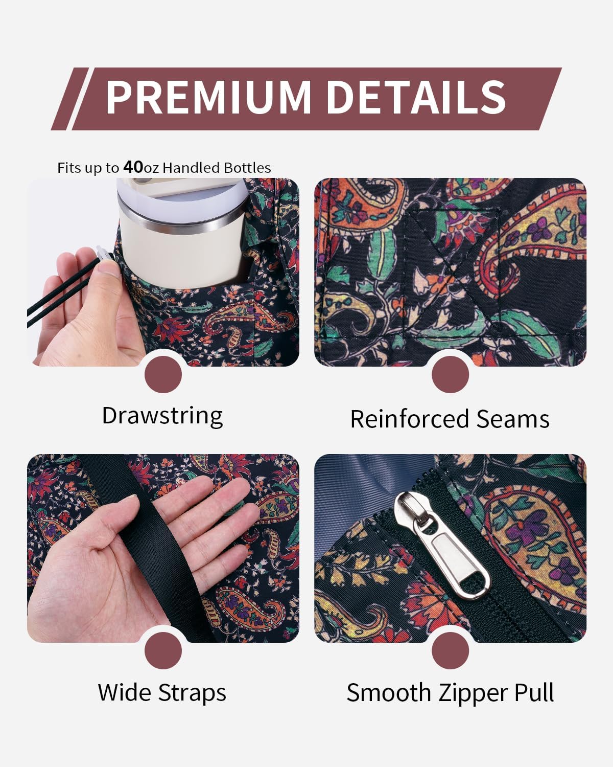 Yoga Mat Bag Waterproof Tote Gym Bag Mat Carrier W/Wet Pocket