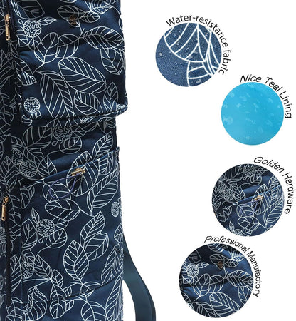 Yoga Mat Bag with Multi Pockets Drawstring Yoga Mat Carrier Pilates Exercise Multi-Functional Storage Bag