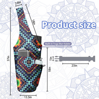 Yoga Bag for Women, Large Yoga Mat Bag Tote Carrier with Wet Dry Pocket
