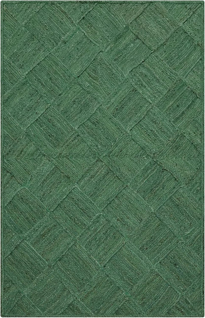 Hand Braided Jute 4 Ft Square Kilim Rug Flatweave Pink Geometric Pattern Jute Sisal Rug, Thick 0.27 Inch Indoor Outdoor Carpet for Kitchen, Bedside, Yoga Mat - Colors B
